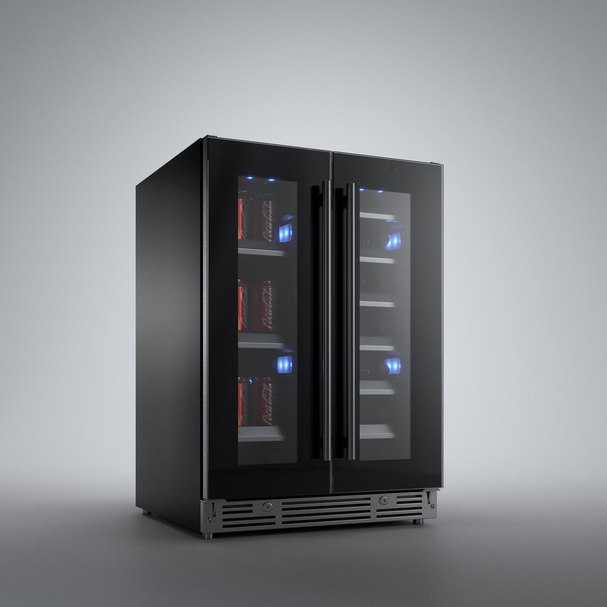 Xo Appliance XOU24BWDDGB 24In Beverage/Wine Double Door Black Glass