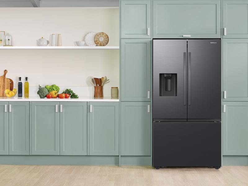 Samsung RF32CG5400MT 31 Cu. Ft. Mega Capacity 3-Door French Door Refrigerator With Four Types Of Ice In Matte Black Steel