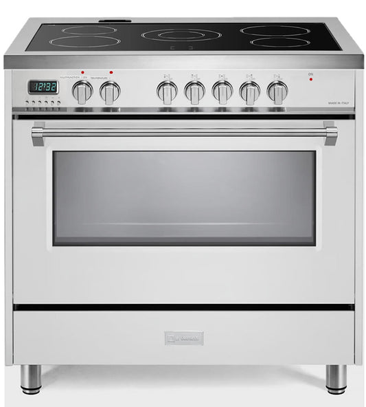 Verona VDFSEE365W White 36" Designer Electric Glass Top Range - Designer Series