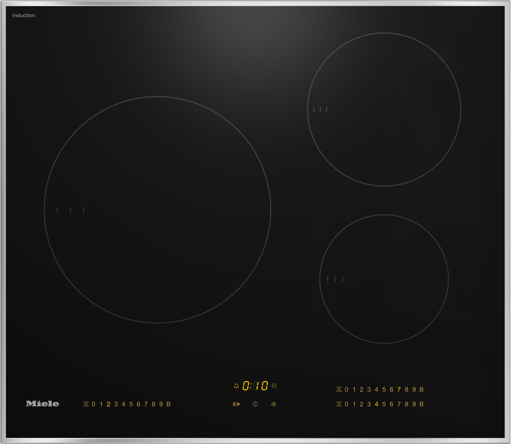 Miele KM7720FR Km 7720 Fr - Induction Cooktop With 3 Round Cooking Zones