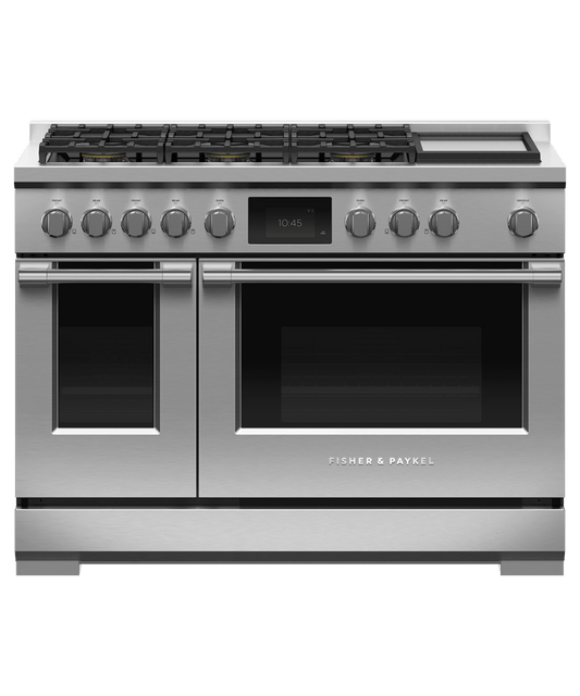 Fisher & Paykel RDV3486GDN Dual Fuel Range, 48", 6 Burners With Griddle