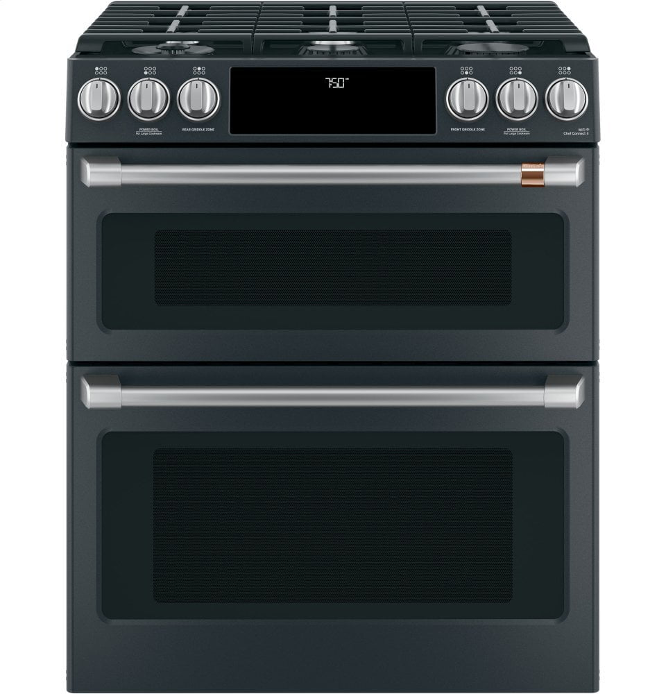 Cafe CGS750P3MD1 Café 30" Smart Slide-In, Front-Control, Gas Double-Oven Range With Convection
