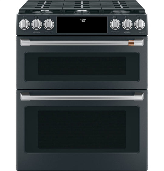Cafe CGS750P3MD1 Café 30" Smart Slide-In, Front-Control, Gas Double-Oven Range With Convection