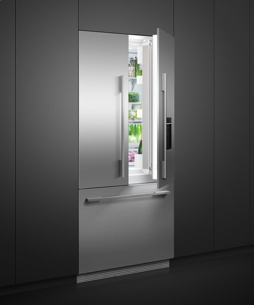 Fisher & Paykel RS32A72U1 Integrated French Door Refrigerator Freezer, 32", Ice & Water