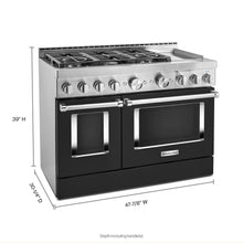 Kitchenaid KFGC558JBK Kitchenaid® 48'' Smart Commercial-Style Gas Range With Griddle - Imperial Black