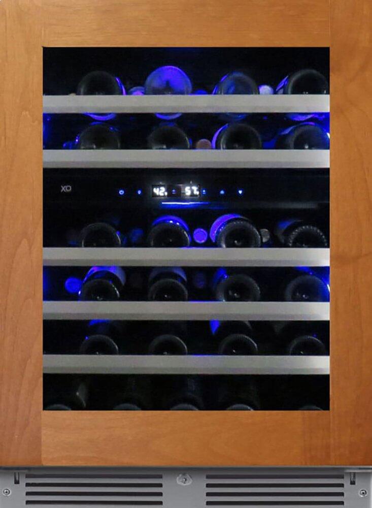 Xo Appliance XOU24WDZGOL 24In Wine Cellar 2 Zone Overlay Glass Lh