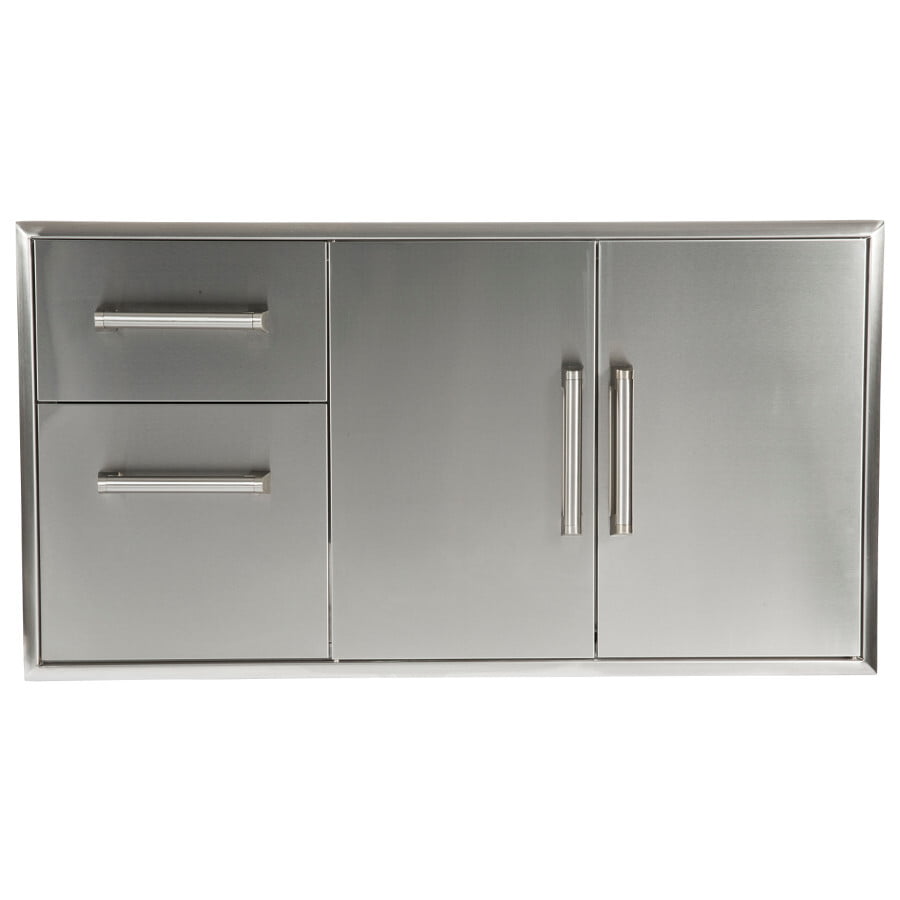 Coyote CCD2DC Combination Storage: Two Drawer Cabinet & Double Access Doors