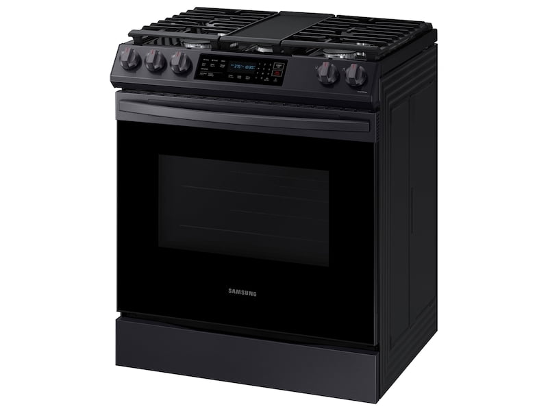 Samsung NX60T8311SG 6.0 Cu. Ft. Front Control Slide-In Gas Range With Convection & Wi-Fi In Black Stainless Steel