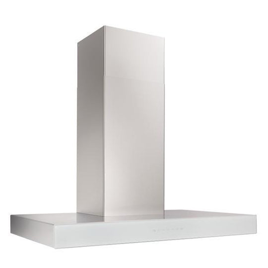 Best Range Hoods WCB3I30SBW Ispira 30-In. 650 Maxcfm Stainless Steel Chimney Range Hood With Purled™ Light System And White Glass