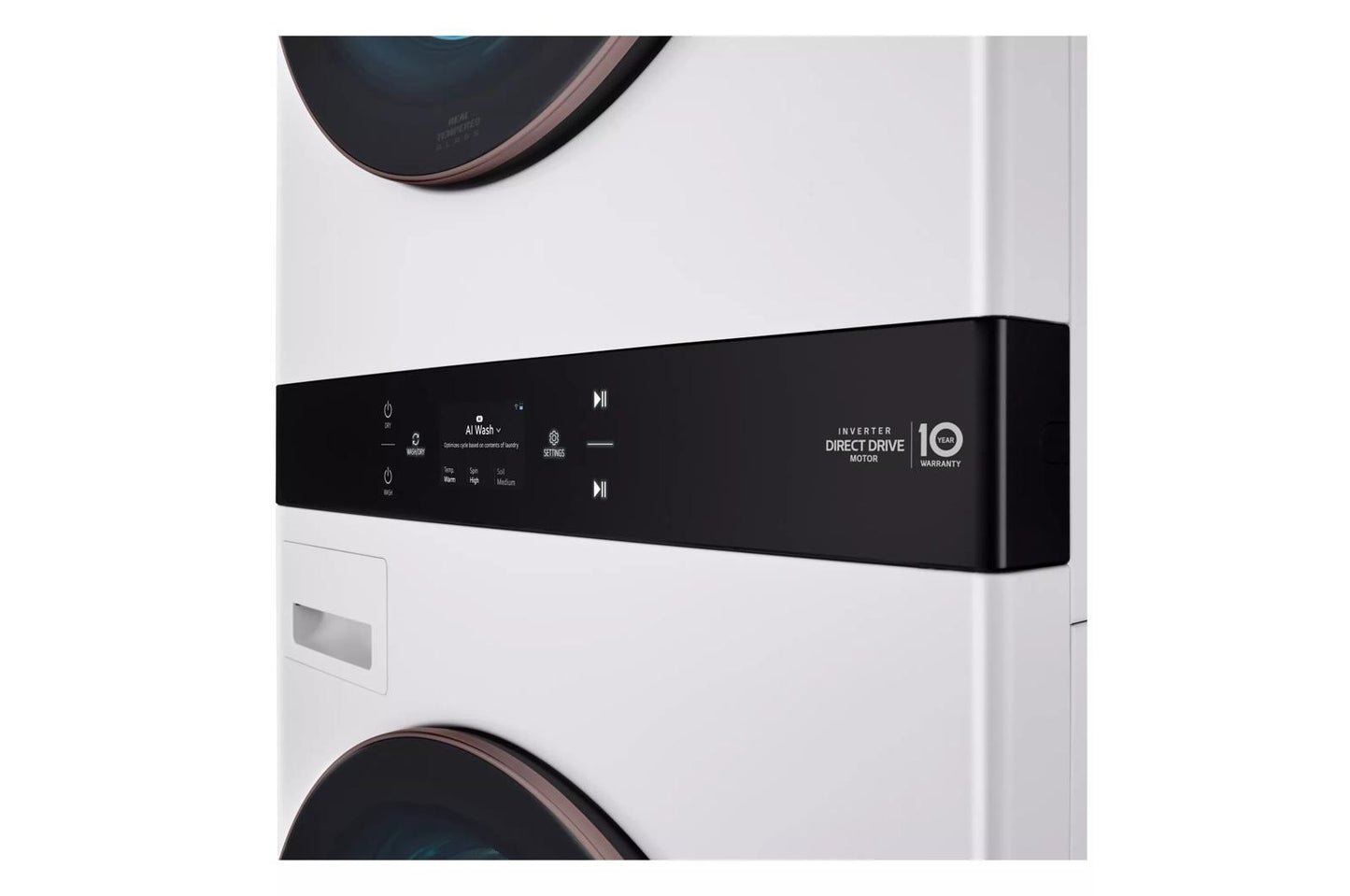 Lg SWWE50W4 Lg Studio Washtower&#8482; Smart Front Load 5.0 Cu. Ft. Washer And 7.4 Cu. Ft. Electric Dryer With Center Control&#8482;