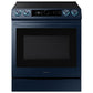 Samsung NE63A8711QN 6.3 Cu. Ft. Smart Bespoke Slide-In Electric Range With Smart Dial & Air Fry In Navy Steel
