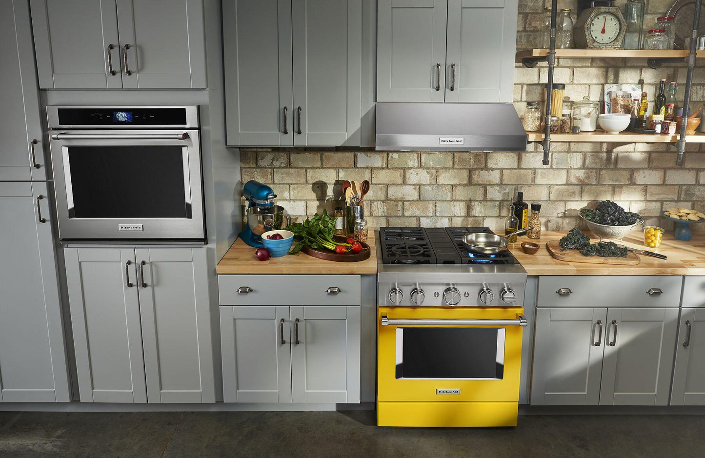 Kitchenaid KFDC500JYP Kitchenaid® 30'' Smart Commercial-Style Dual Fuel Range With 4 Burners - Yellow Pepper