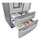 Lg LRMXC2206S 22 Cu Ft. Smart Counter Depth Double Freezer Refrigerator With Craft Ice™
