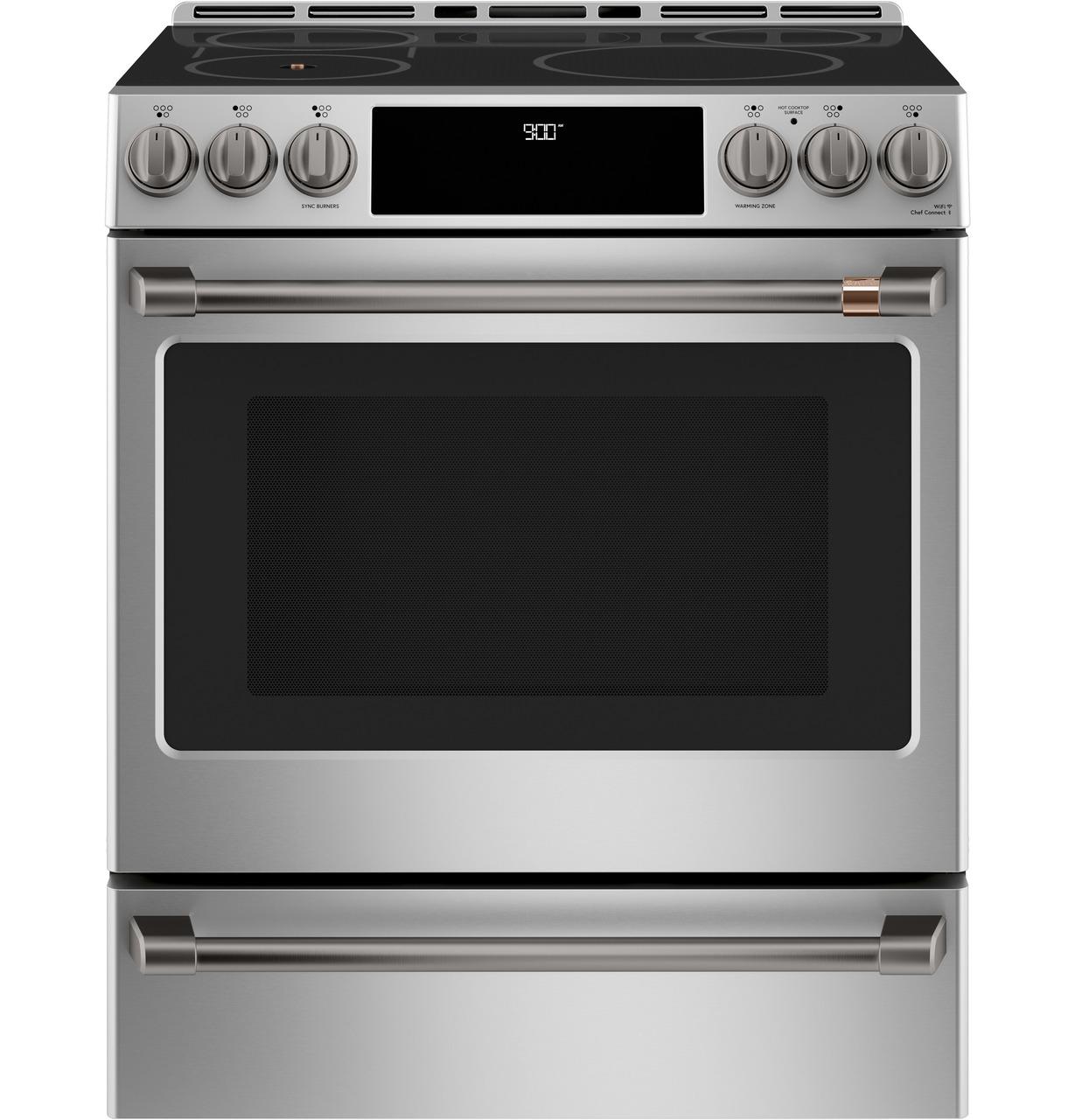 Cafe CHS90XP2MS1 Café™ 30" Smart Slide-In, Front-Control, Induction And Convection Range With In-Oven Camera