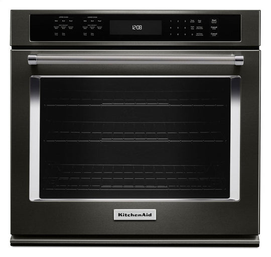 Kitchenaid KOSE500EBS 30" Single Wall Oven With Even-Heat™ True Convection - Black Stainless Steel With Printshield™ Finish