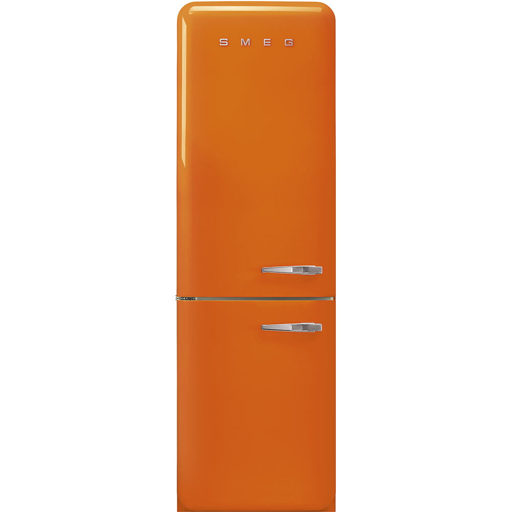 Smeg FAB32ULOR3 '50S Style No Frost' Fridge-Freezer, Orange, Left Hand Hinge, 60 Cm (Approx 24