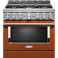 Kitchenaid KFGC506JSC Kitchenaid® 36'' Smart Commercial-Style Gas Range With 6 Burners - Scorched Orange