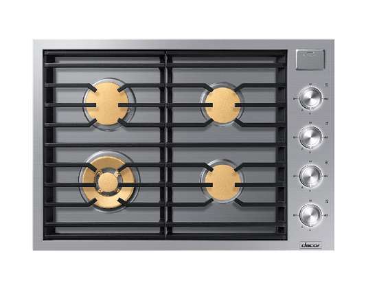 Dacor DTG30M954FS 30" Gas Cooktop, Silver Stainless Steel, Natural Gas