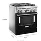 Kitchenaid KFDC500JBK Kitchenaid® 30'' Smart Commercial-Style Dual Fuel Range With 4 Burners - Imperial Black