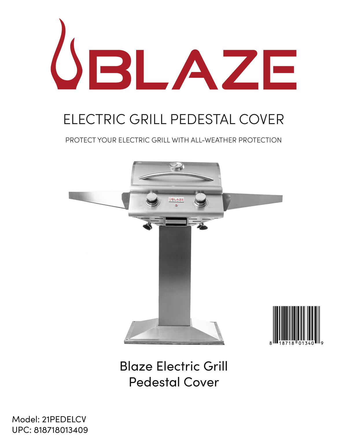Blaze Grills 21PEDELCV Blaze Electric Pedestal Grill Cover