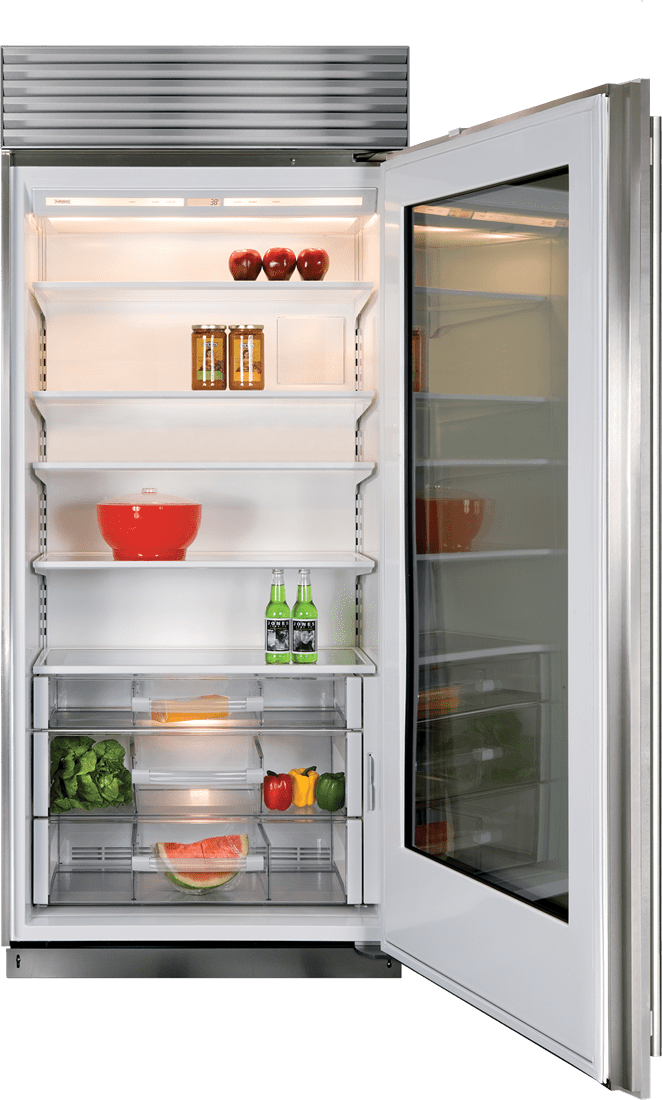 Sub-Zero BI36RGSTHRH 36" Classic Refrigerator With Glass Door