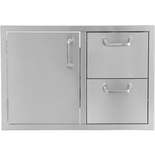Heat Grills HTX32DRDWR 4-Burner 30" Single Door/2-Drawer Combo