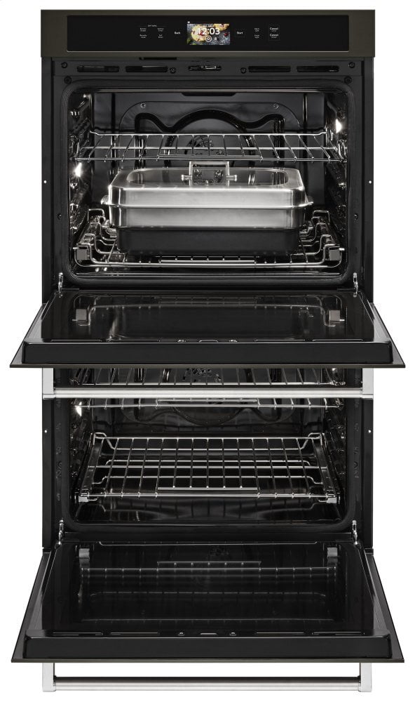 Kitchenaid KODE900HBS Smart Oven+ 30" Double Oven With Powered Attachments And Printshield&#8482; Finish - Black Stainless Steel With Printshield&#8482; Finish