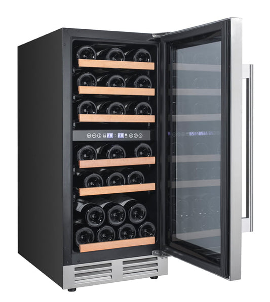 Avanti WCF282E3SD 28 Bottle Designer Series Dual Zone Wine Chiller W/Seamless Door