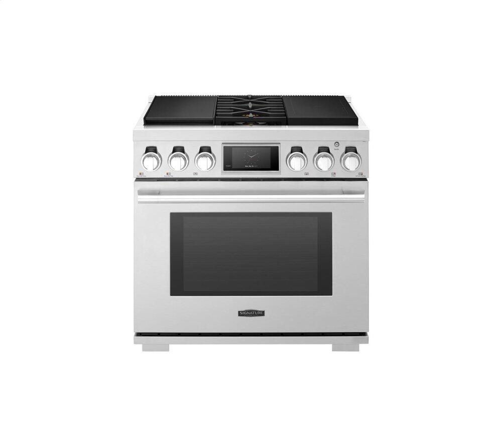 Signature Kitchen Suite SKSDR360SIS 36-Inch Dual-Fuel Pro Range With Sous Vide And Induction