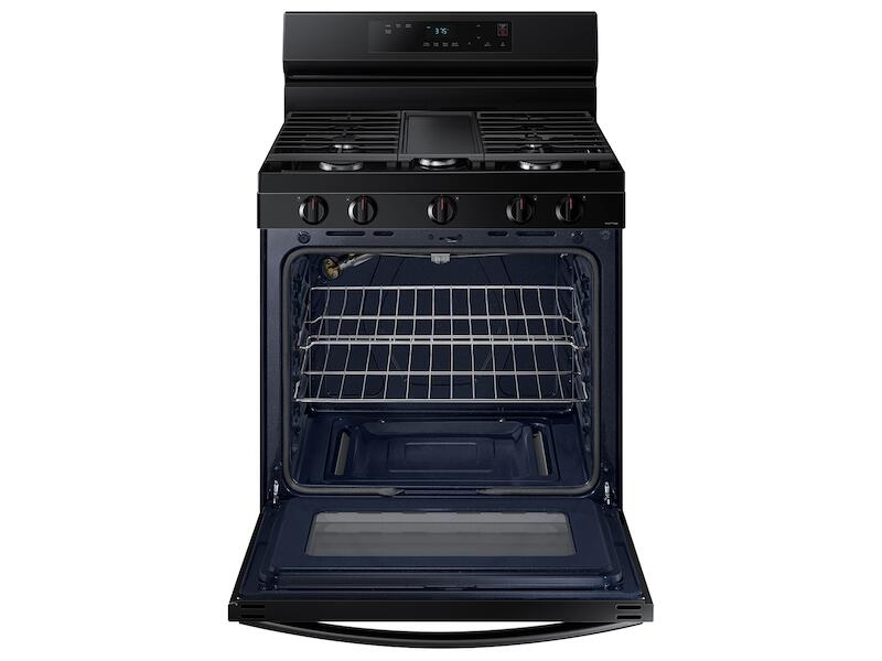 Samsung NX60A6111SB 6.0 Cu. Ft. Smart Freestanding Gas Range With Integrated Griddle In Black