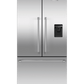Fisher & Paykel RF201ACUSX1N Freestanding French Door Refrigerator Freezer, 36