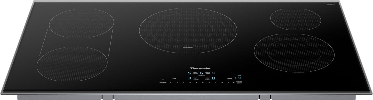 Thermador CET366YB Touch Control Electric Cooktop 36'' Black, Surface Mount With Frame Cet366Yb