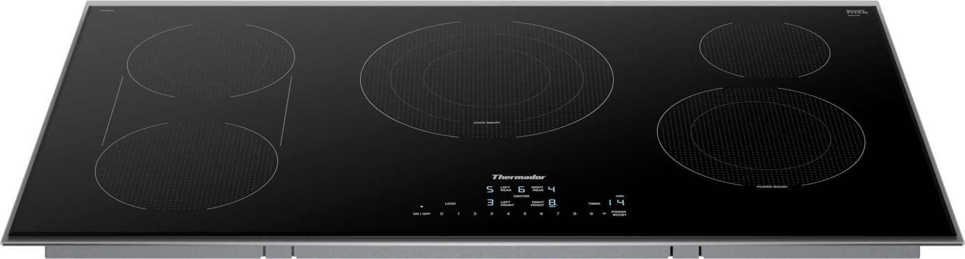 Thermador CET366YB Touch Control Electric Cooktop 36'' Black, Surface Mount With Frame Cet366Yb