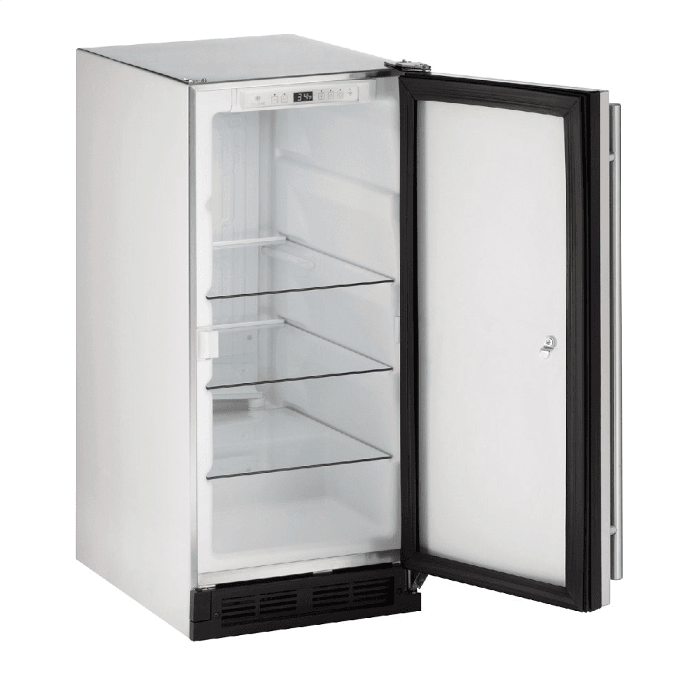 U-Line U1215RSOD00B Outdoor Series 15" Outdoor Refrigerator With Stainless Solid Finish And Field Reversible Door Swing (115 Volts / 60 Hz)