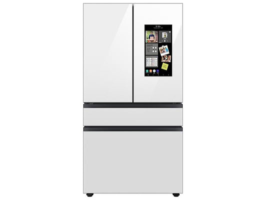 Samsung RF23BB890012 Bespoke Counter Depth 4-Door French Door Refrigerator (23 Cu. Ft.) With Family Hub™ In White Glass