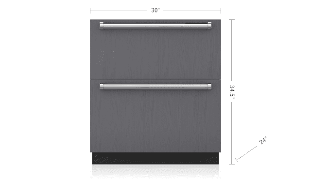 Sub-Zero ID30C 30" Designer Refrigerator/Freezer Drawers - Panel Ready