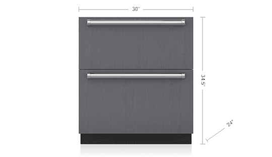 Sub-Zero ID30C 30" Designer Refrigerator/Freezer Drawers - Panel Ready