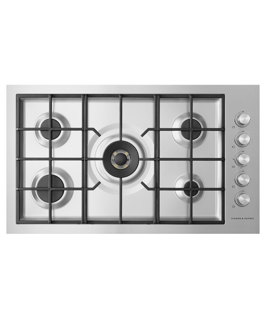 Fisher & Paykel CG365DLPRX2N Gas On Steel Cooktop, 36", Flush Fit, Lpg