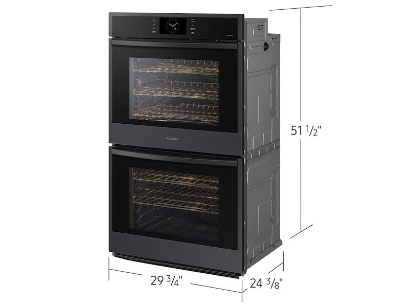 Samsung NV51CG600DMT 30" Double Wall Oven With Steam Cook In Matte Black Steel