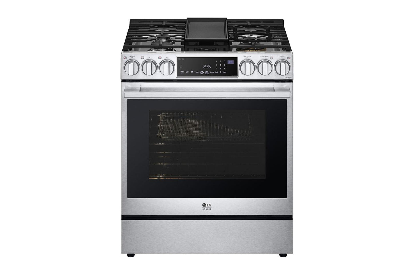 Lg LSGS6338F Lg Studio 6.3 Cu. Ft. Instaview® Gas Slide-In Range With Probake Convection® And Air Fry