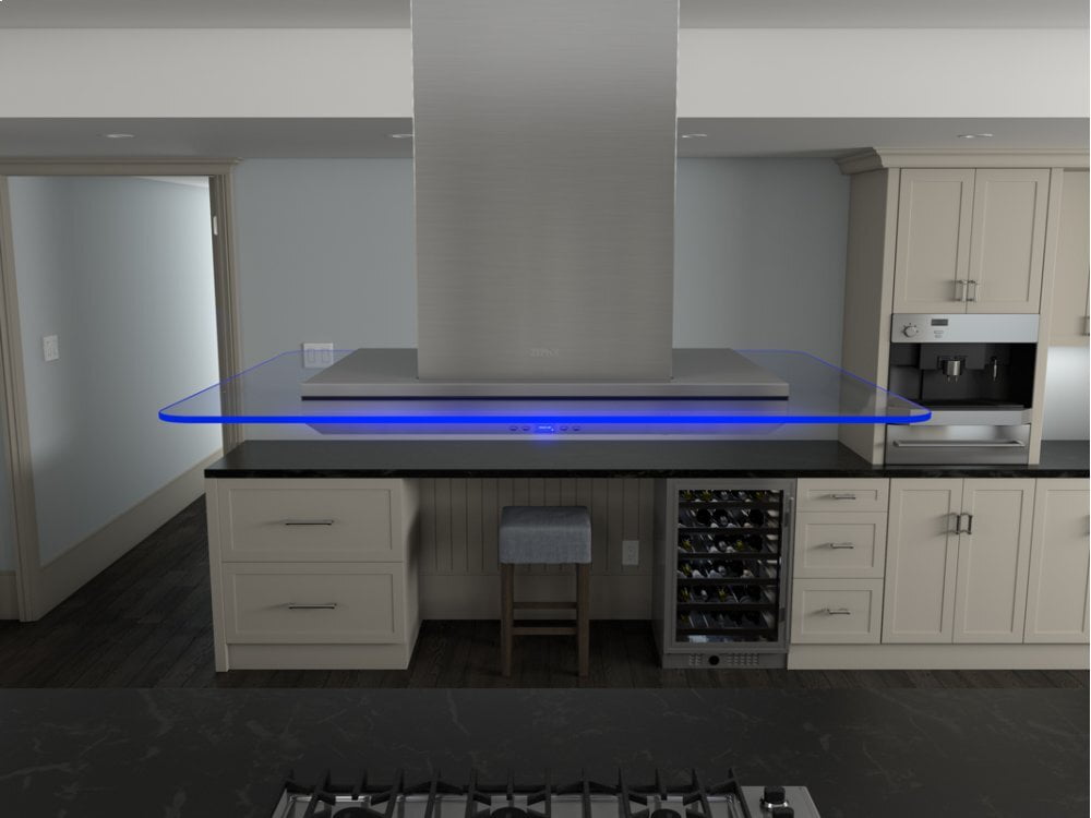 Zephyr ZVNE42AG 42" Verona Island Hood W/715Cfm Blower,5 Speed Levels,Act,Dcbl Supprsson