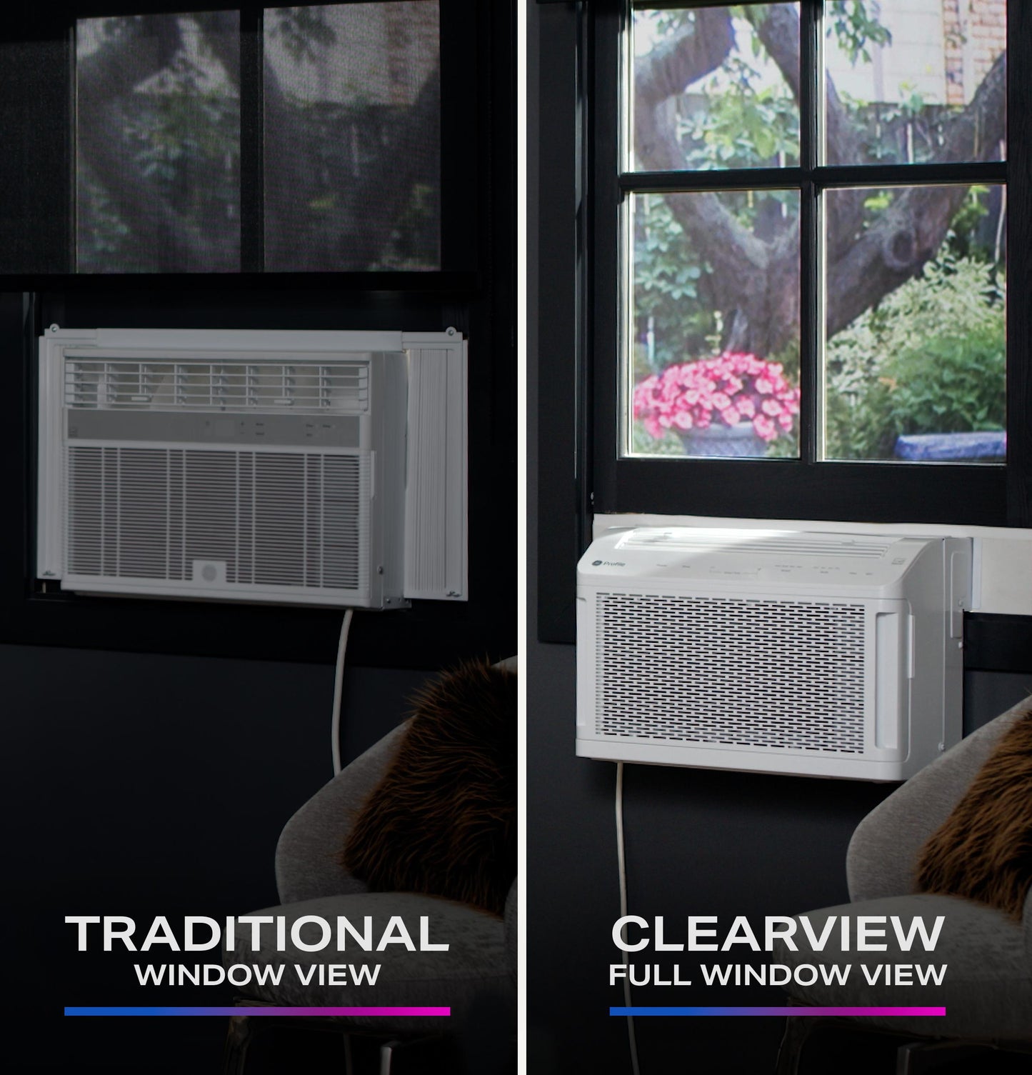 Ge Appliances PHNT12CC Ge Profile Clearview&#8482; 12,200 Btu Inverter Smart Ultra Quiet Window Air Conditioner For Large Rooms Up To 550 Sq. Ft.
