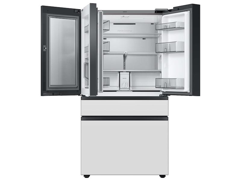 Samsung RF23BB890012 Bespoke Counter Depth 4-Door French Door Refrigerator (23 Cu. Ft.) With Family Hub™ In White Glass