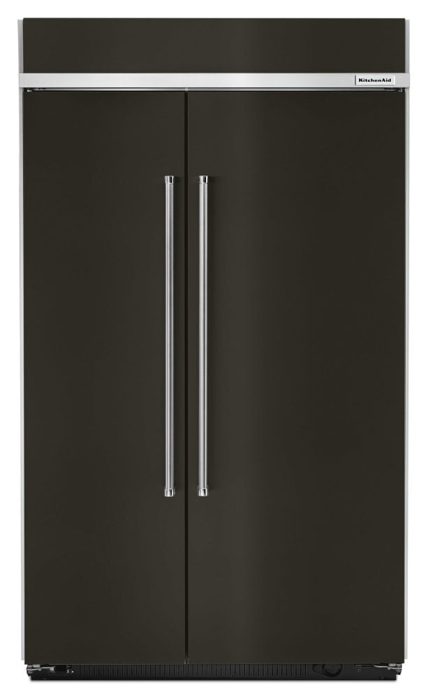 Kitchenaid KBSN608EBS 30.0 Cu. Ft 48-Inch Width Built-In Side By Side Refrigerator With Printshield™ Finish - Black Stainless