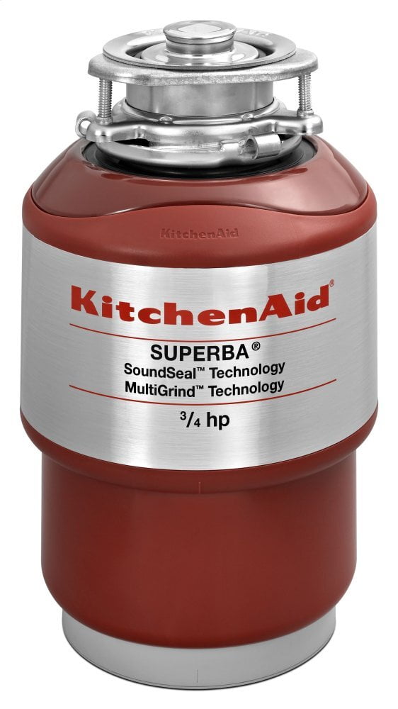 Kitchenaid KCDS075T 3/4-Horsepower Continuous Feed Food Waste Disposer - Red