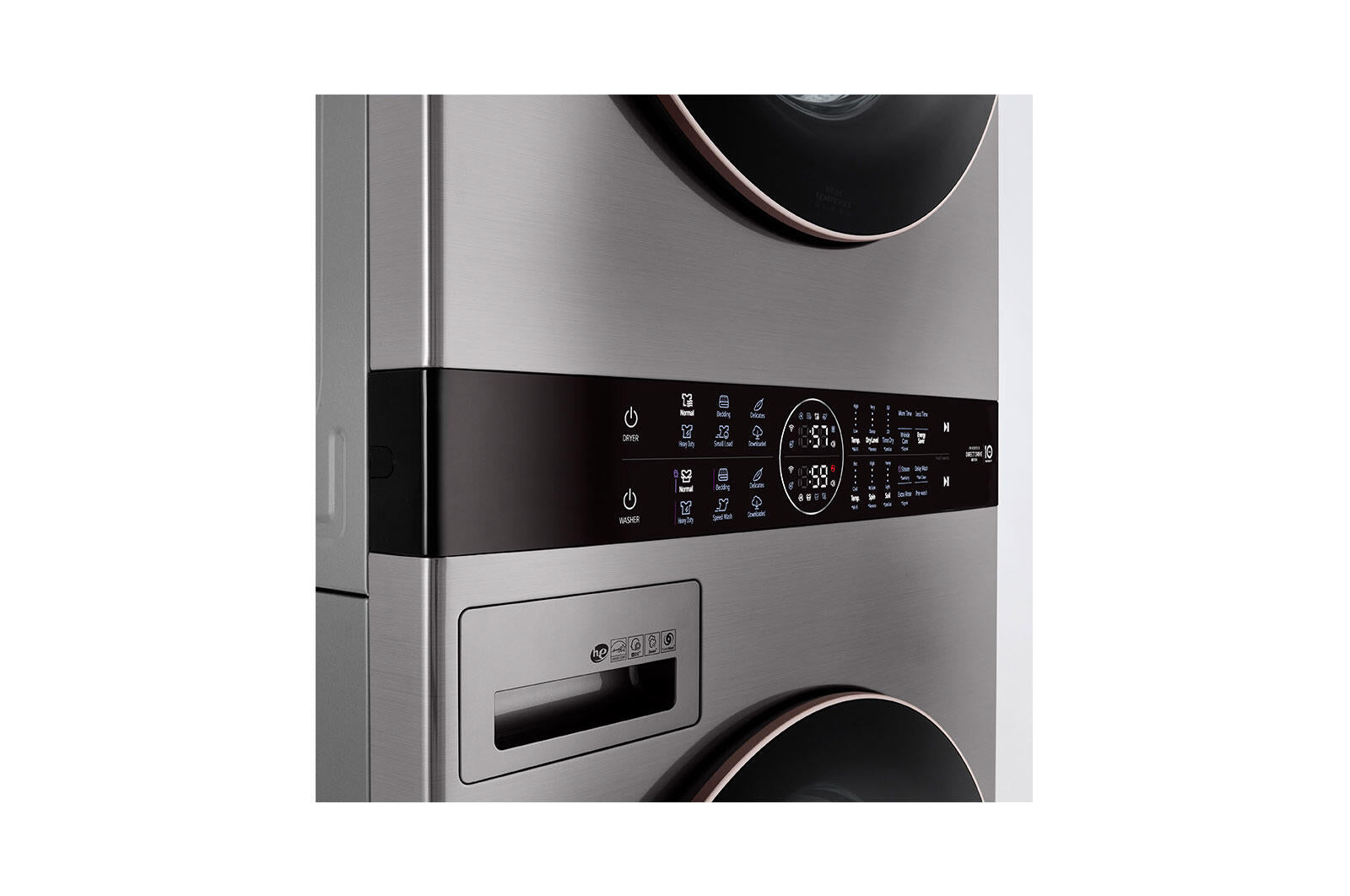 Lg WKG101HVA Single Unit Front Load Lg Washtower™ With Center Control™ 4.5 Cu. Ft. Washer And 7.4 Cu. Ft. Gas Dryer