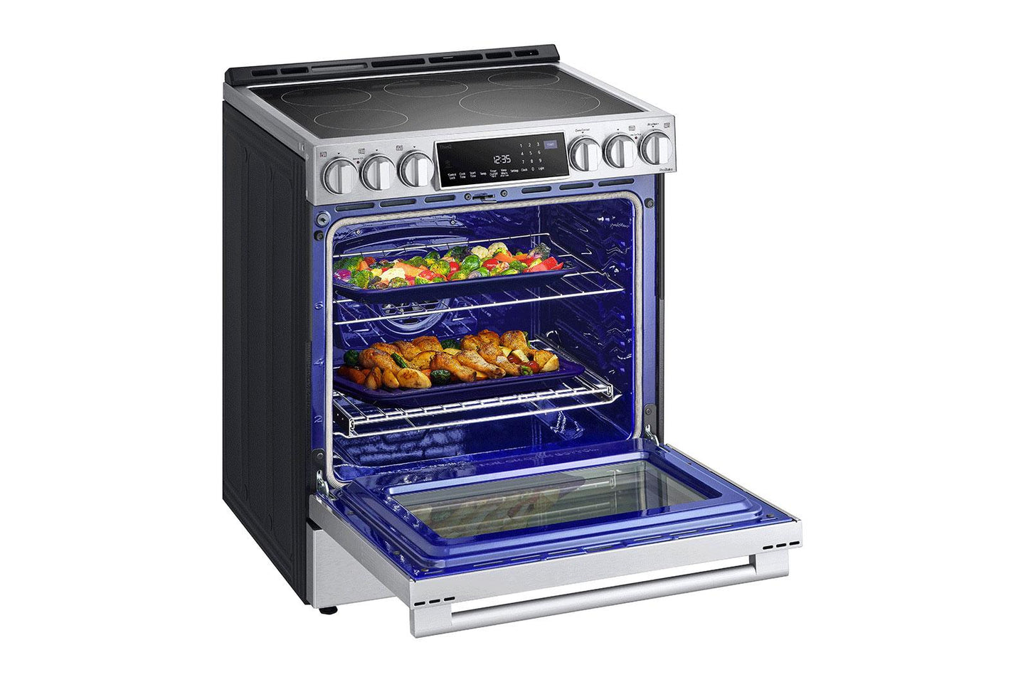 Lg LSES6338F Lg Studio 6.3 Cu. Ft. Instaview® Electric Slide-In Range With Probake Convection® And Air Fry