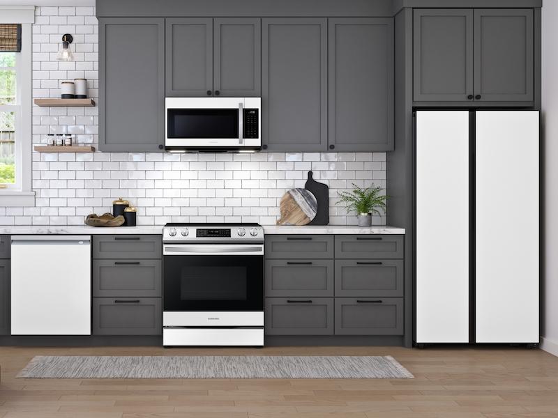 Samsung NE63CB831512 Bespoke 6.3 Cu. Ft. Smart Slide-In Electric Range With Air Fry & Convection In White Glass