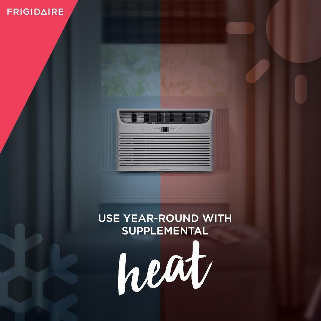 Frigidaire FHWH112WA1 Frigidaire 11,000 Btu Window Air Conditioner With Supplemental Heat And Slide Out Chassis