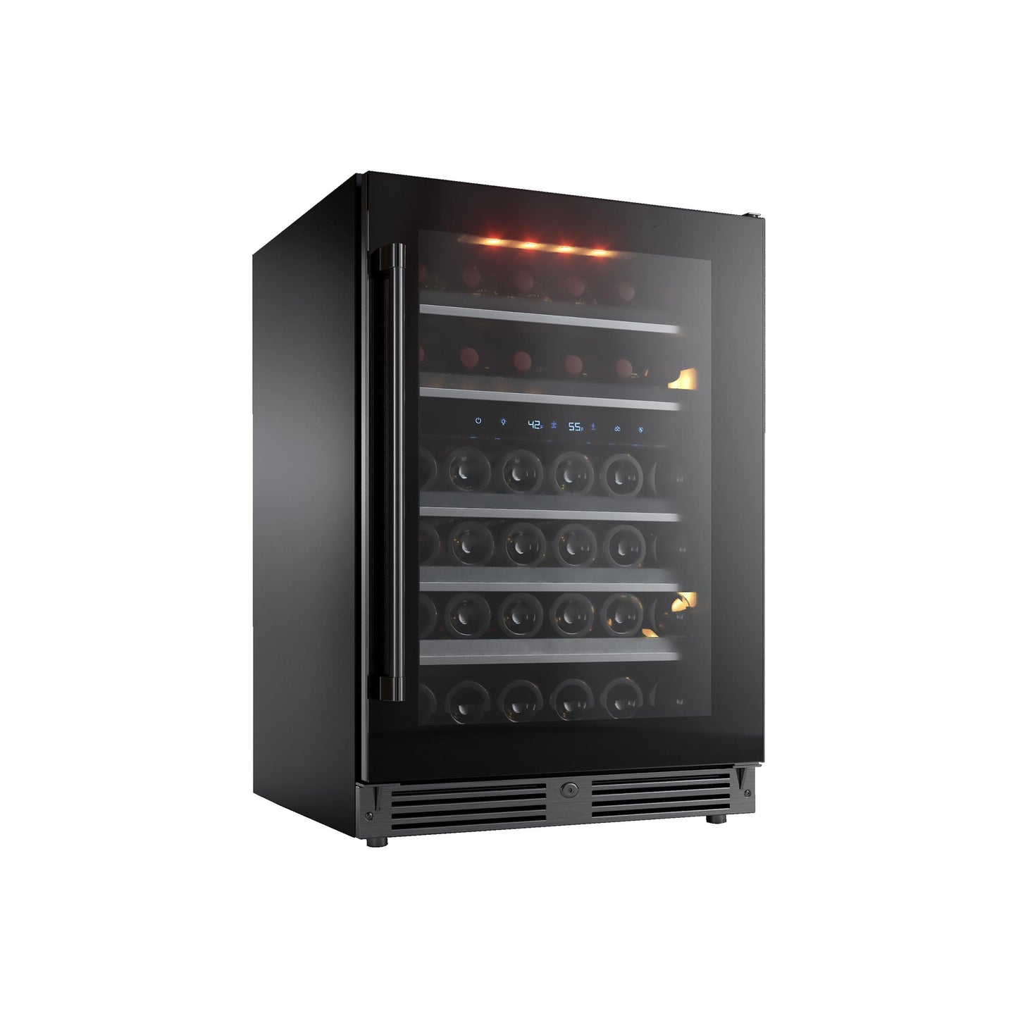 Xo Appliance XOU24WDZGBR Dual Zone Wine 24" Black Glass Rh